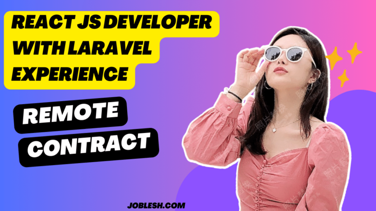 React JS Developer with Laravel Experience